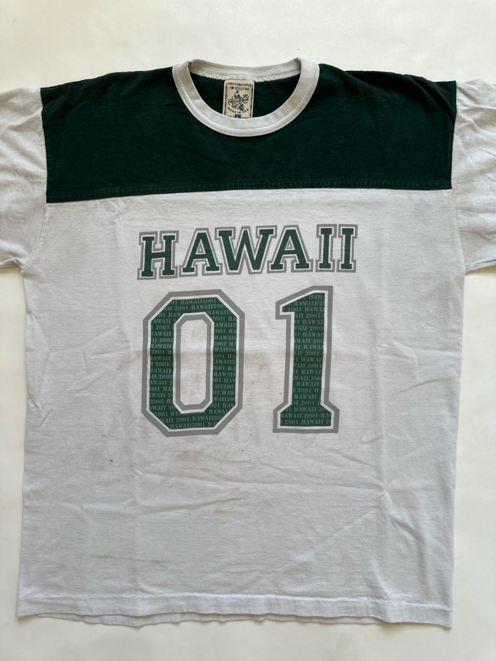 Vintage Hawaii souvenir cotton jersey ringer tee y2k Large single stitch shirt